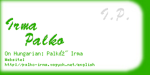 irma palko business card